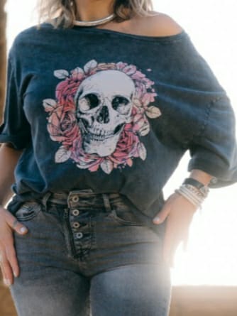 Camiseta oversize calavera