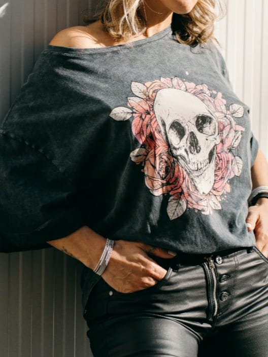 Camiseta oversize calavera